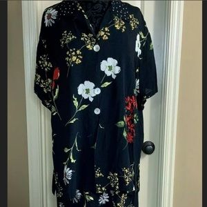 Sharon Anthony Skirt Blouse Floral Size 14/16 #E1